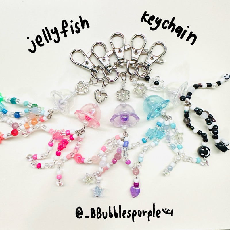( พร้อมส่ง ) jellyfish keychain(พวงกุญแจแมงกะพรุน)✨🪼