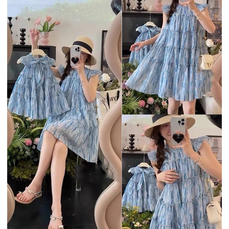 พร้อมส่ง ชุดคู่แม่ลูก Chiffon Dress