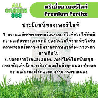 เพอร์ไลท์ เกรดพรีเมี่ยม ขนาด 5ลิตร เพอร์ไลท์ perlite ขนาดเม็ด 4-8มม เพอร์ไลท์ วัสดุปลูก ผสมดิน แคคตัส ไม้อวบน้ำ ไม้ฟอกอ