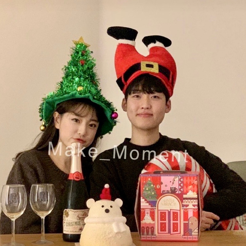 หมวกต้นคริสต์มาส หมวกคริสต์มาส Christmas (พรีเมี่ยม ซับหนา 2 ชั้น)