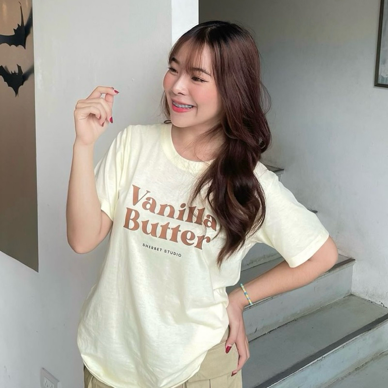 เสื้อยืดลาย Vanilla butter | sherbet teeshop