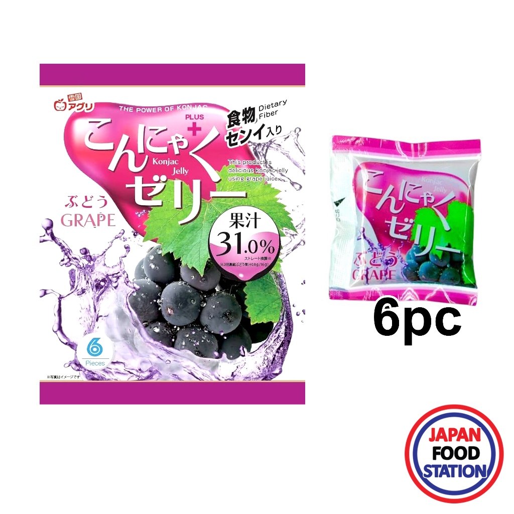 YUKIGUNI AGURI KONJAC JELLY GRAPE 6PC (20128) เจลลี่