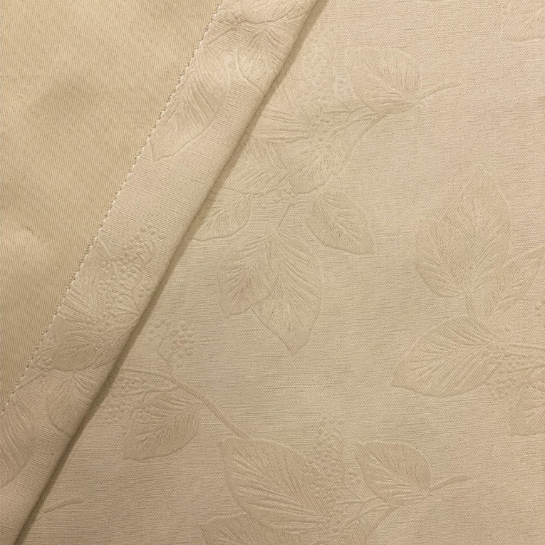 แนะนำ ผ้าม่าน ผ้าม่านสีครีมลายใบไม้ ผ้าม่านกั้นห้อง กันแสง หน้าต่างประตู Polyester100% ราคาพิเศษ มีเก็บเงินปลายทาง