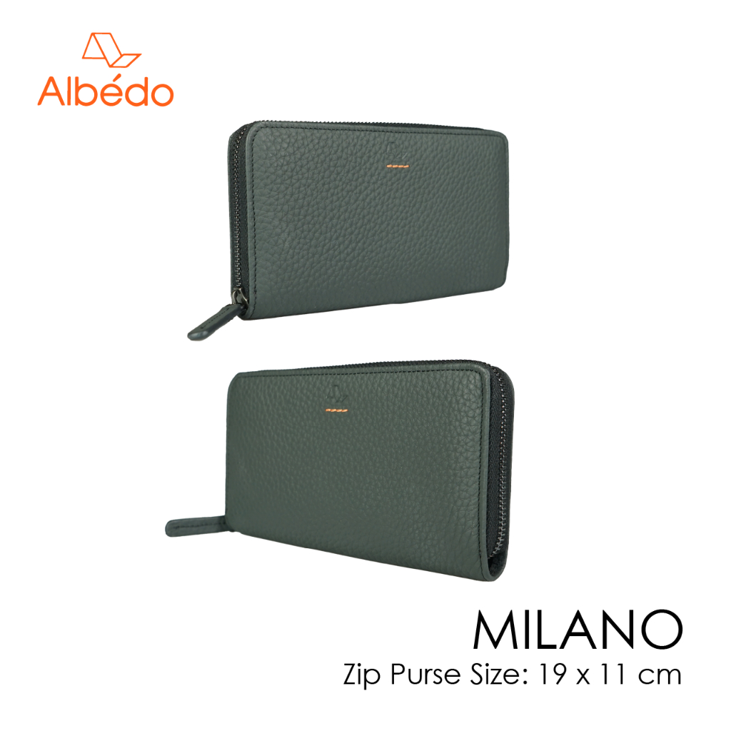 [Albedo] MILANO ZIP PURSE กระเป๋าสตางค์ใบยาว หนังแท้ รุ่น MILANO - ABML01374/ABML01396