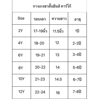 กางเกงยีนส์ขาสั้นคาร์โก้ เด็ก2-12Y Cartter’s 🔰สินค้าคุณภาพดี (ส่งจากไทย🇹🇭)