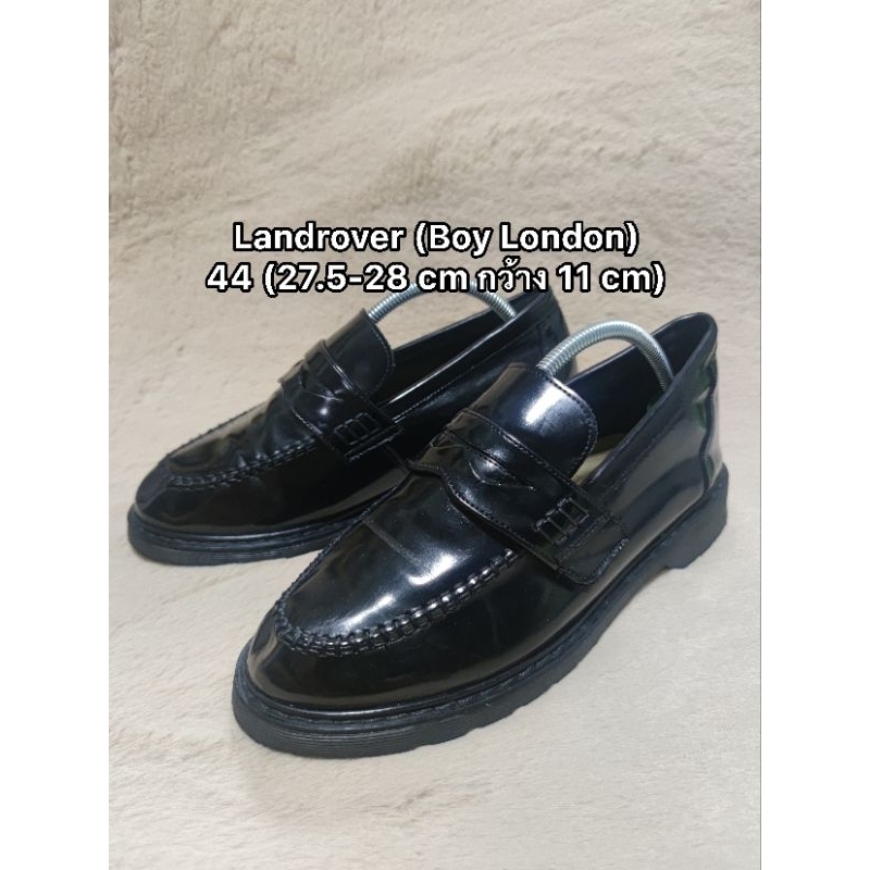 รองเท้าหนังสีดำ Landrover (Boy London)/Size 44 (27.5-28 cm กว้าง 11 cm)