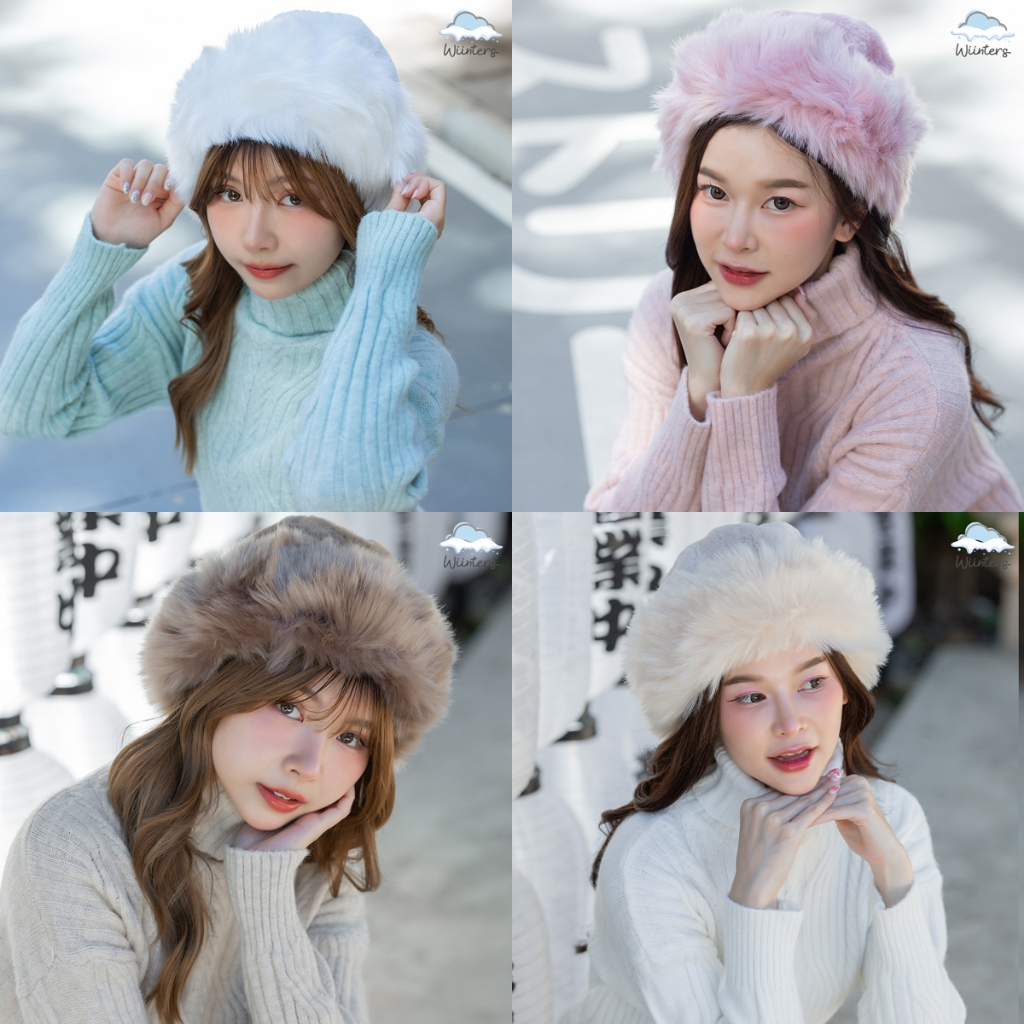 [ Bringbring Hat ] 6 สี I หมวกขนเฟอร์ หมวกเบเร่ต์ กันหนาว