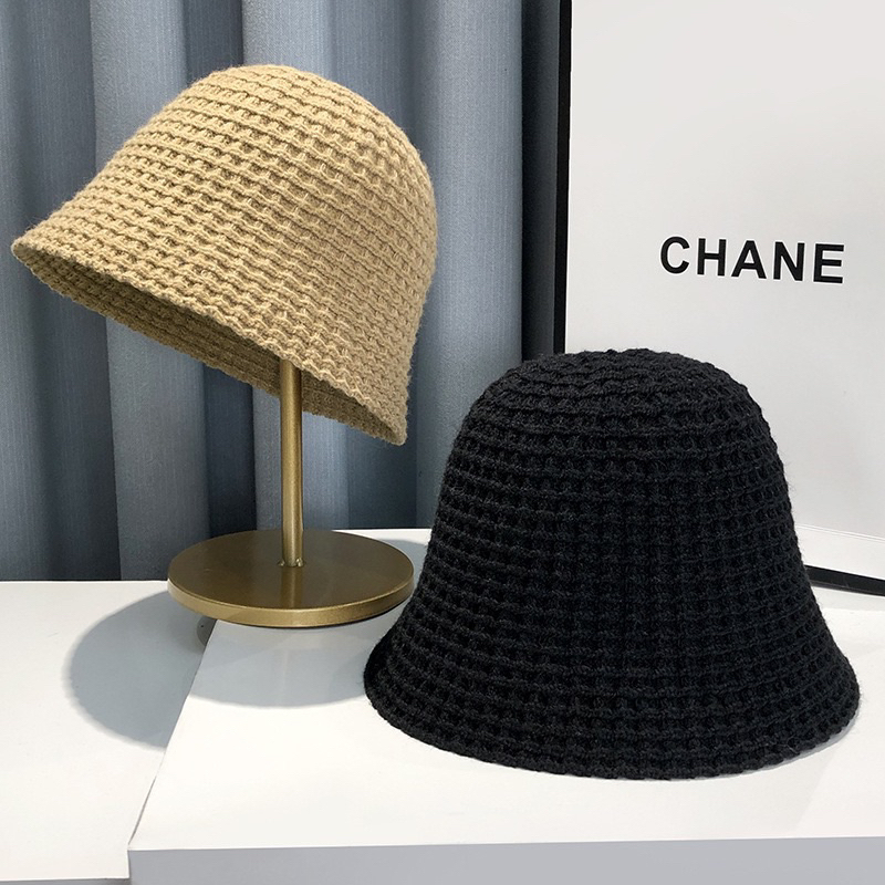 （f)ราคาส่ง หมวกไหมพรมถักหน้าเล็กให้ความอบอุ่น