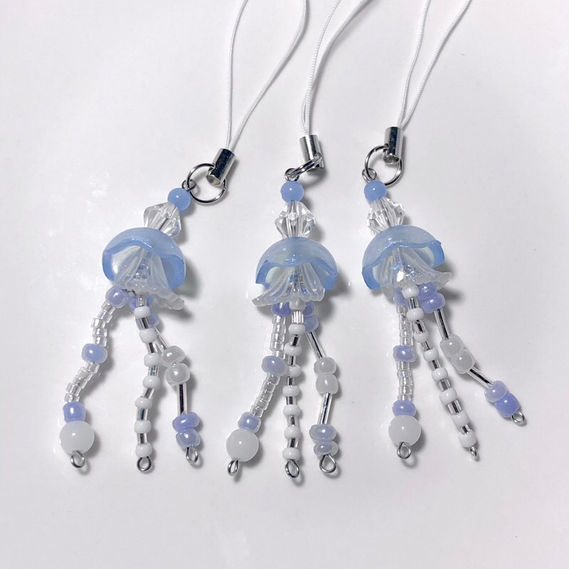 ☀︎ jellyfish keychain พวงกุญแจ ที่ห้อยโทรศัพท์แมงกะพรุน 🪼🤍 พร้อมส่งจากไทย
