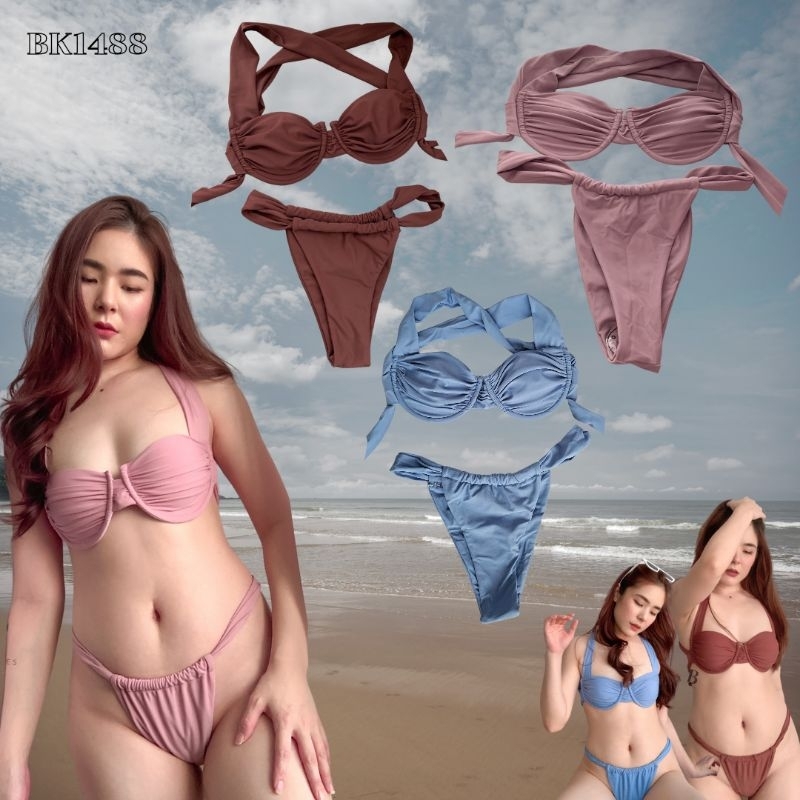 Yours.bikini #BK1488 ชุดว่ายน้ำทูพีช​ บิกินี่​sexy ชุดว่ายน้ำ​ ชุดเที่ยวทะเล