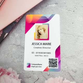 👉🏻1-2วันจัดส่ง รับพิมพ์การ์ด PVC บัตรพนักงาน การ์ดแข็ง บัตรพลาสติก รับพิมพ์ตามแบบลูกค้า รับออกแบบการ์ดPVC