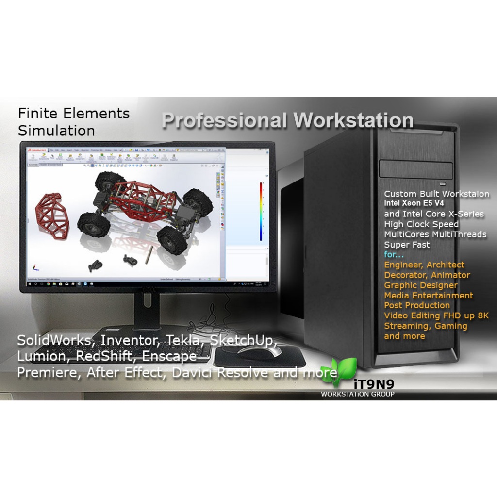 Workstation Xeon 2687W V4 สำหรับการทำงาน ออฟิศ ตัดต่อวิดีโอ ออกแบบ เขียนแบบ 2D 3D ตั้งแต่ระดับกลางถึ