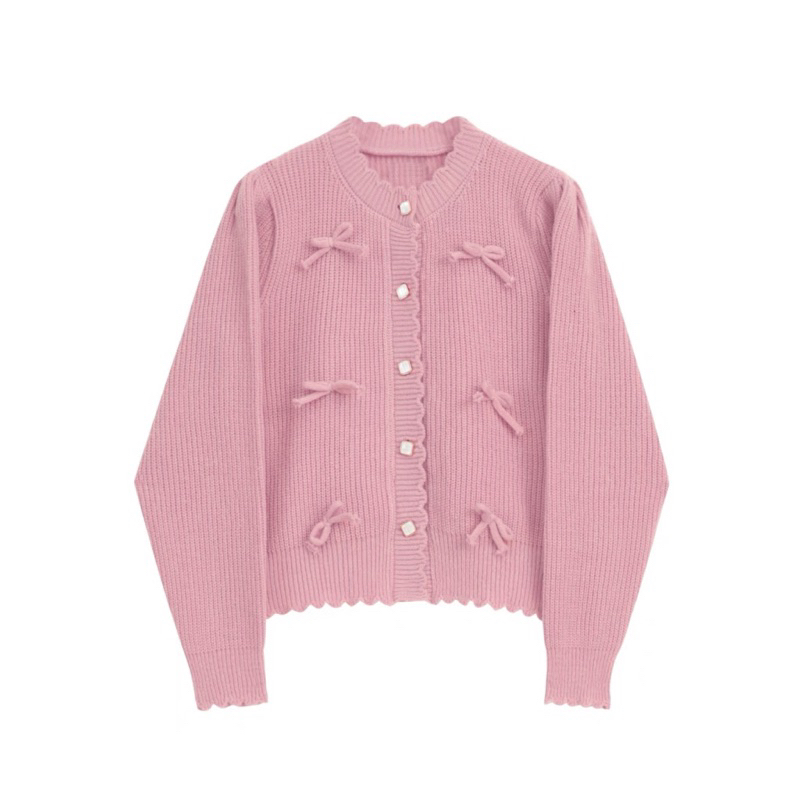 พร้อมส่ง 🎀TWOHANDHII PINK RIBBON SWEATER