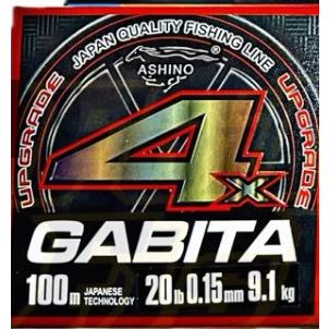 สายพีอี X4 อาชิโน่ GABITA UPGRADE สายมัลติคัลเลอร์ ยาว 100เมตร PE ASHINO GABITA-X4