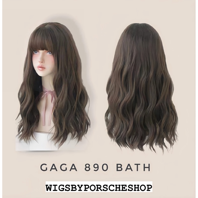 วิกผม รุ่น GAGA สีน้ำตาลกาแฟอมเทา ยาว 50-55 cm.