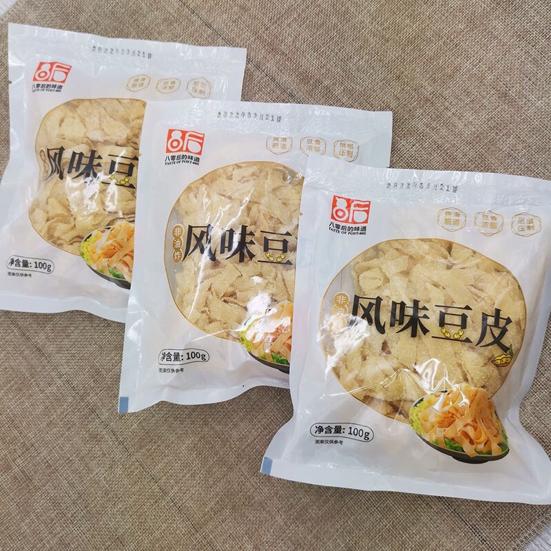 เต้าหู้เส้น หม่าล่าหม้อไฟ 风味豆皮100g เต้าหู้ฝอย ผัด ต้ม ยำ เส้นอร่อย