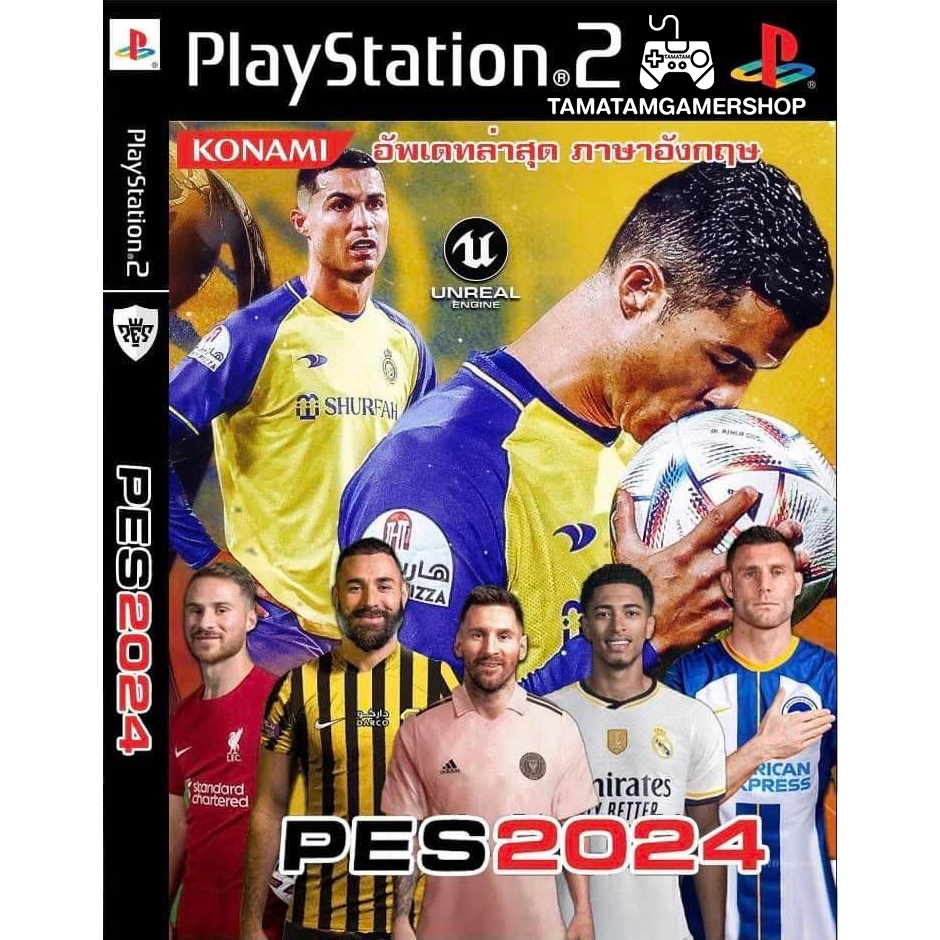 eFootball PES2024 Pro Evolution Soccer2024 PS2 แผ่นเกมPS2 แผ่นไรท์เกมps2 playstation2 เกมฟุตบอลล่าสุด