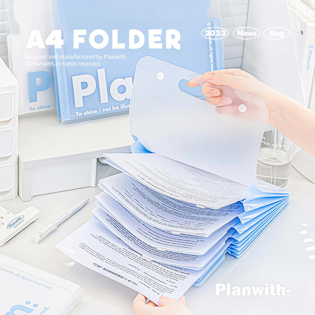 แฟ้มเก็บเอกสาร Big Plan Folder ขนาด A4 เก็บของ Document Storage mimisplan