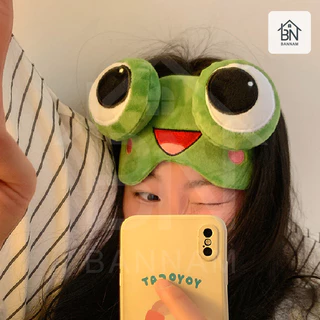 ผ้าปิดตา​กบ แถมเจล ผ้าปิดตาการ์ตูน แผ่นปิดตา นิ่ม เบา ใส่สบาย ลายน่ารัก เพื่อให้หลับสบาย (M08)
