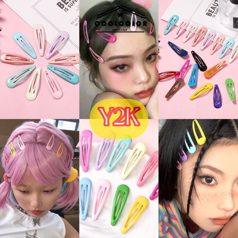 1 ชุด 5 ชิ้น🔥Y2Kกิ๊บติดผมสีสันสดใสมาการองเรียบง่ายสไตล์เกาหลีข้างคลิปสําหรับเด็กผู้หญิงCODเก็บเงินปลายทาง