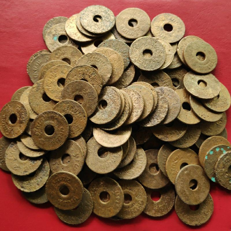 เหรียญรูคละปีคละพศ.(ชุด10เหรียญ) เหรียญสตางค์รูเก่าหายากน่าสะสมสินค้าตามรูป