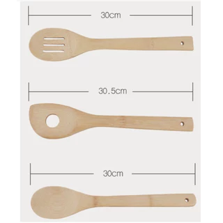 ตะหลิวผัด ตะหลิวไม้ อย่างดี มีหลายแบบให้เลือก ทำจากไม้ไผ่ธรรมชาติ ความยาวประมาณ 30cm