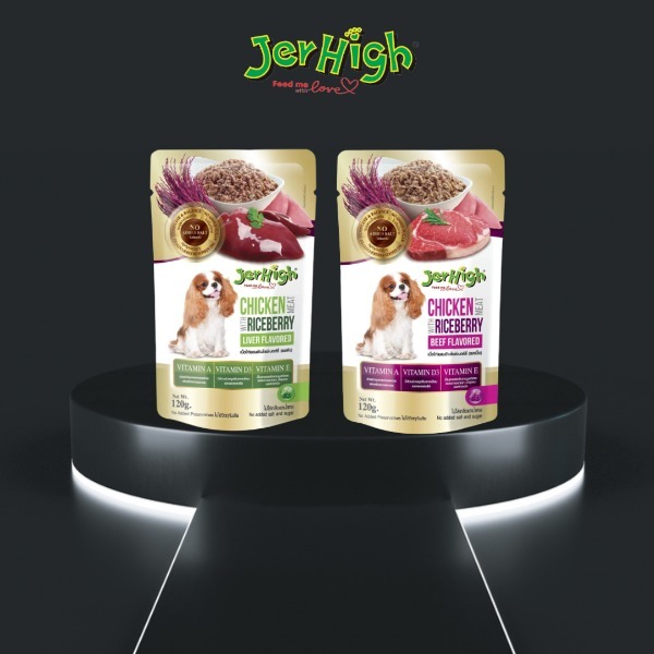 Jerhigh Pouch with Riceberry Dog Food 120 g.