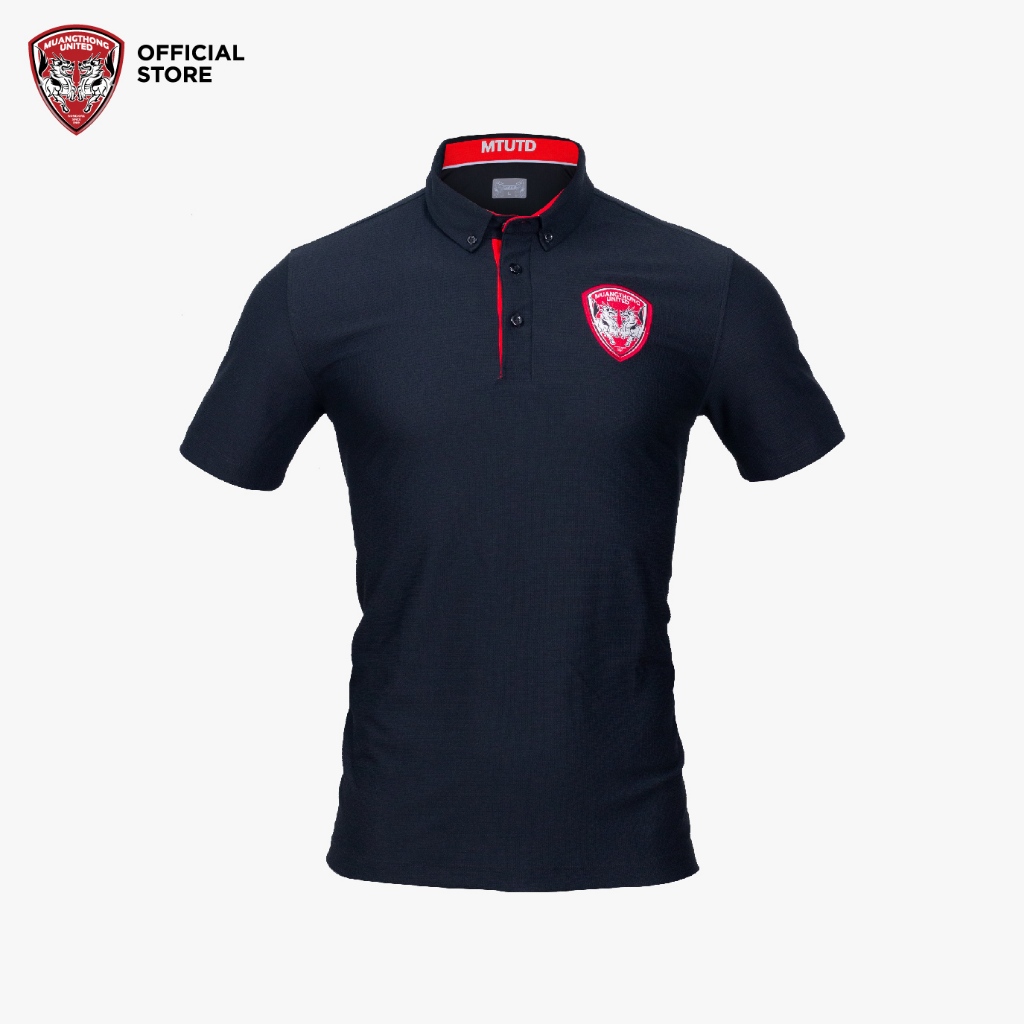 Muangthong United : เสื้อโปโลเมืองทองยูไนเต็ดสีดำ เรียบ