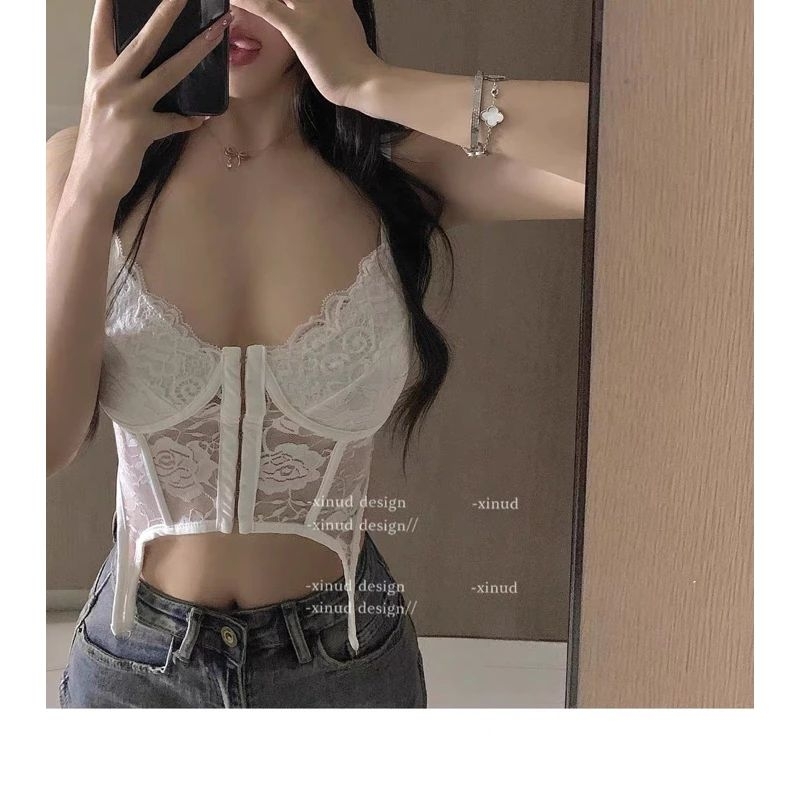diary (bratop163) เสื้อสายเดี่ยว งานลูกไม้ Detail ตะขอหน้าอก ใส่ถอดง่าย