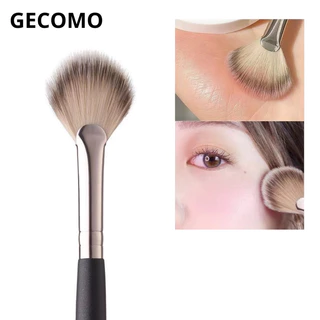 B-16 🌟GECOMO แปรงปัดเเก้มเเละไฮไลท์ แปรงแต่งหน้าทรงใบพัด ขนนุ่ม ให้สีฟุ้งสวยเป็นธรรมชาติ เก็บรายละเอียดบนใบหน้า Brushes
