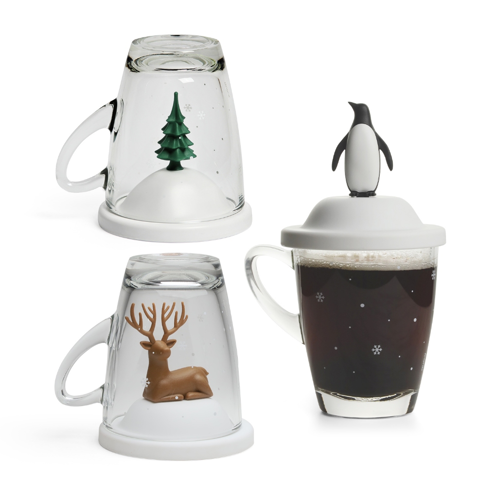 Winter Mug Set (3 pcs/set) - แก้วพร้อมฝาปิด เซท 3 ชิ้น รุ่นฤดูหนาว