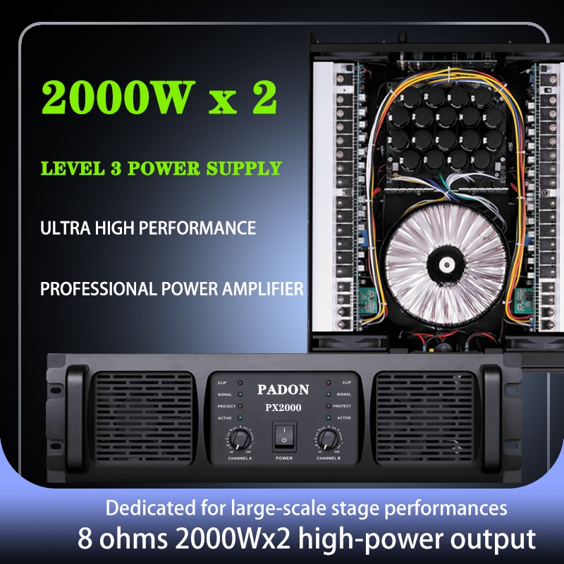PADON Professional amplifier, 3u. two channel, audio amplifier, high-power. เครื่องขยายเสียงระดับมืออาชีพ