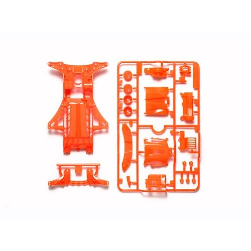 **พาทมีซีดเล็กน้อย โครง FMA "สีส้ม" ชิ้นส่วนมีหลุดแผง Tamiya 95509 - FM-A chassis orange