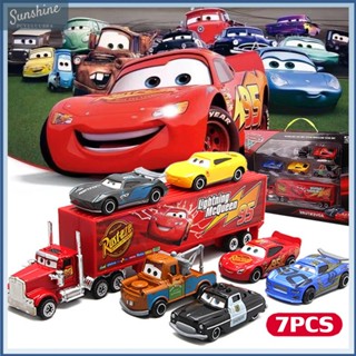 ❤❤COD ของเล่นเด็ก ชุดรถของเล่นไฟฟ้า บรรทุกโลหะผสมรถบรรทุกตู้…