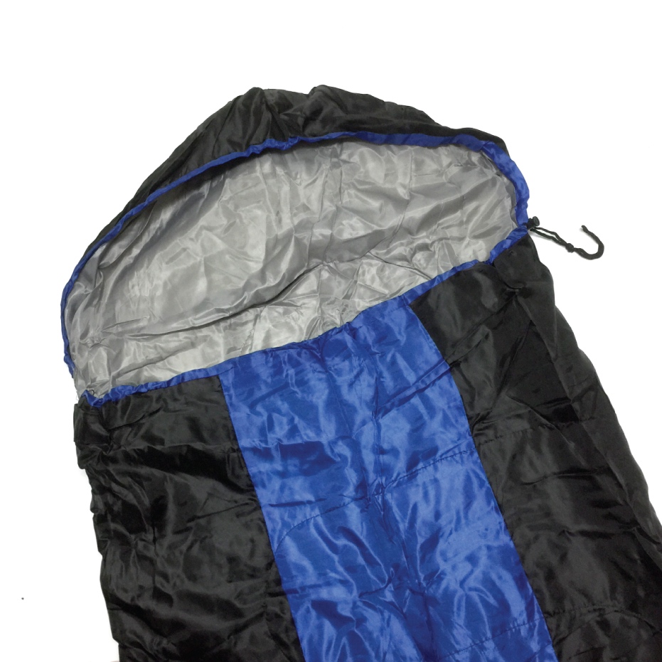 Sleeping Bag ถุงนอนพกพา สีนํ้าเงิน ดํา เหมาะสำหรับการท่องเที่ยวแบกเป้แคมปิ้งเดินป่าหรือค้างคืน