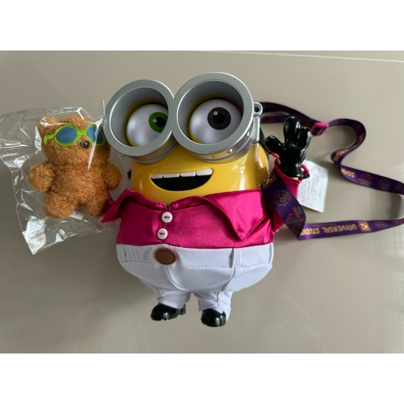 #ส่งฟรีไม่ใช้โค้ด ถังป๊อปคอร์นมินเนี่ยน ของแท้ USJ Minions Fever Bob & Tim Popcorn Bucket