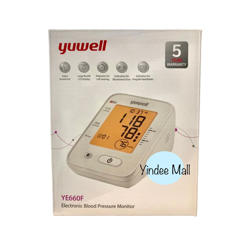 เครื่องวัดความดันอัตโนมัติ Yuwell รุ่น YE660F สามารถแปลผลเป็นภาษาไทยได้ ให้ค่าเที่ยงตรงแม่นยำ รับประ