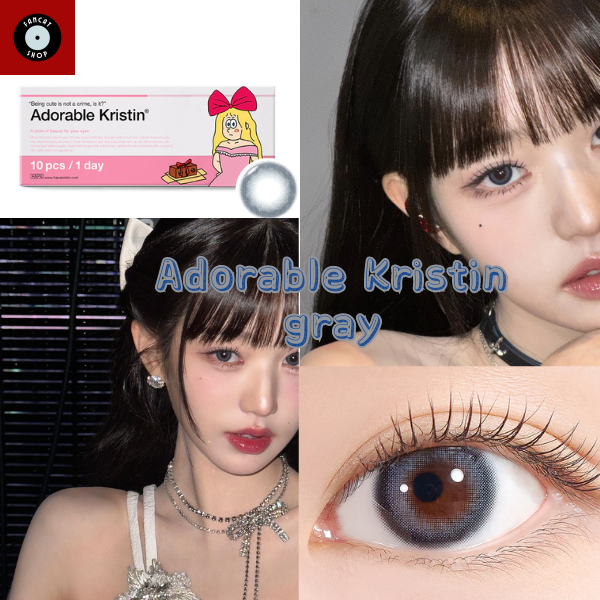 Adorable Kristin - Gray เลนส์วอนยอง รายวันสีฟ้าอมเทา 1 คู่