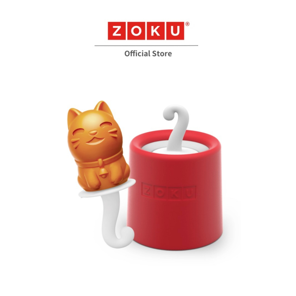 ZOKU Kitty Ice Pop Mold, Orange อุปกรณ์ทำไอศครีมแท่ง