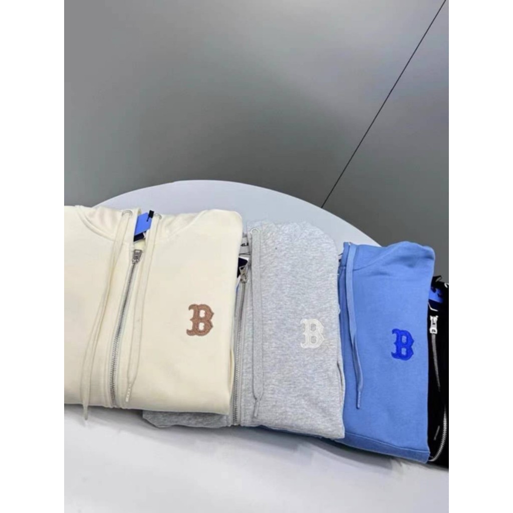 เสื้อคลุมมีฮู๊ด MLB เสื้อแขนยาวงานซิปหน้ามีฮู้ด