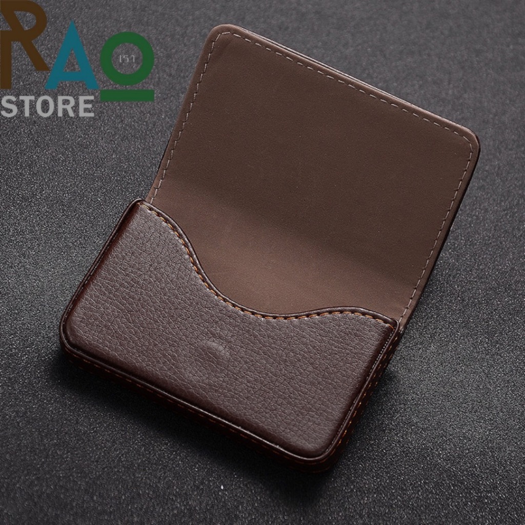 RAO Store พร้อมส่ง กระเป๋าใส่นามบัตรหนังPU มีแม่เหล็ก ใส่นามบัตร ใส่บัตรเครดิต เรียบหรูดูดี
