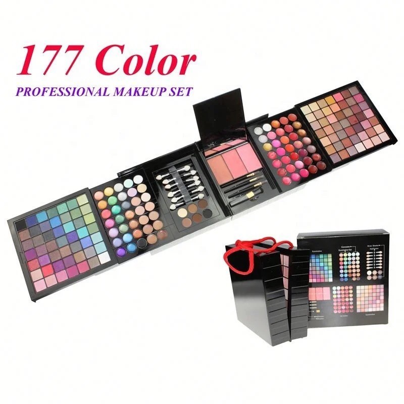 สินค้าพร้อมส่งในไทย พาเลทอายแชโดว์ 177 สี พกพาสะดวกเหมาะสำหรับช่างอาชีพและผู้ที่สนใจแต่งหน้า