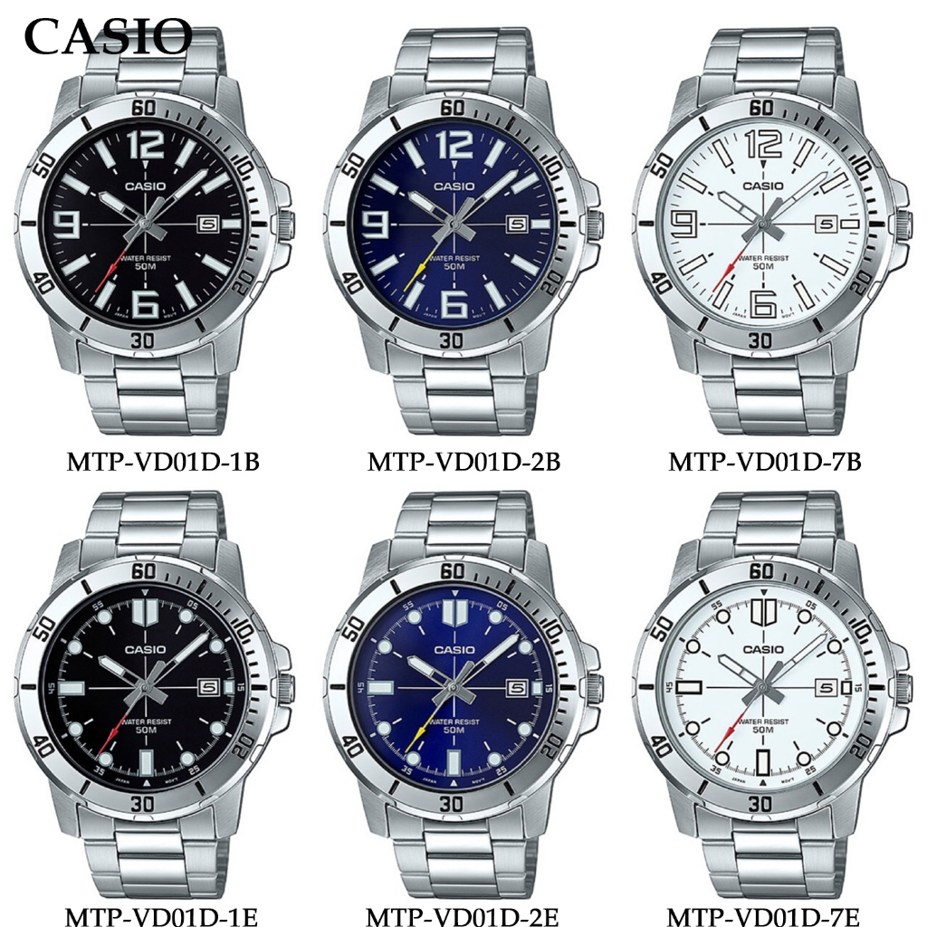 รีวิว Casio MTP-VD01D นาฬิกาผู้ชายสายสเตนเลส ทนทาน คุ้มค่า สไตล์คลาสสิก