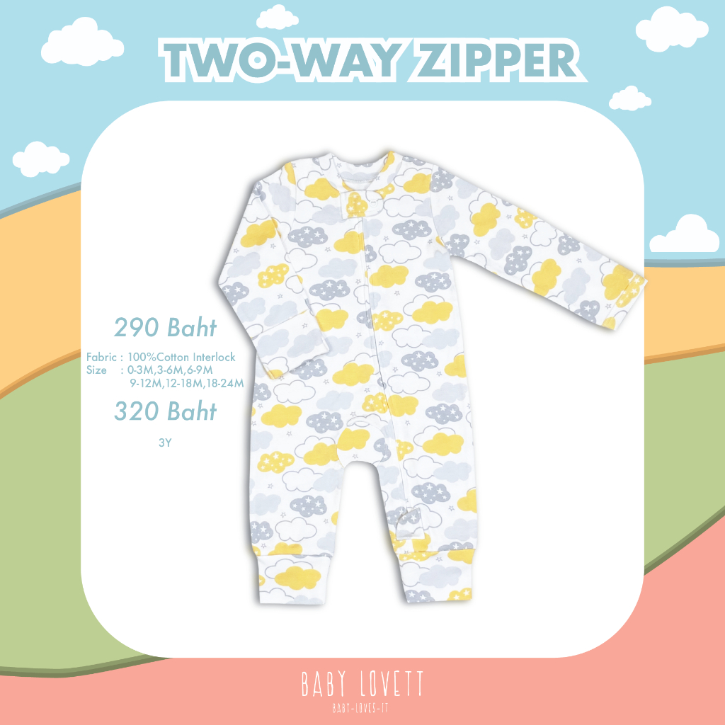 (Nov2023) Babylovett Basic - Two-Way Zipper ชุดนอนเปิดเท้า