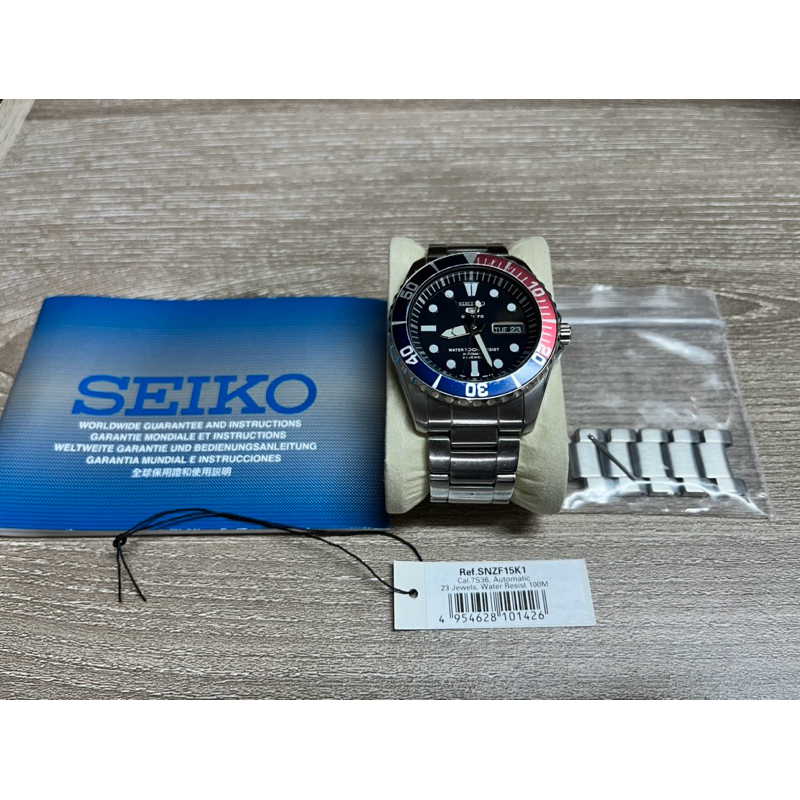 Seiko 5 sports SNZF15K1 submariner Pepsi เลิกผลิตแล้ว รุ่นหายาก