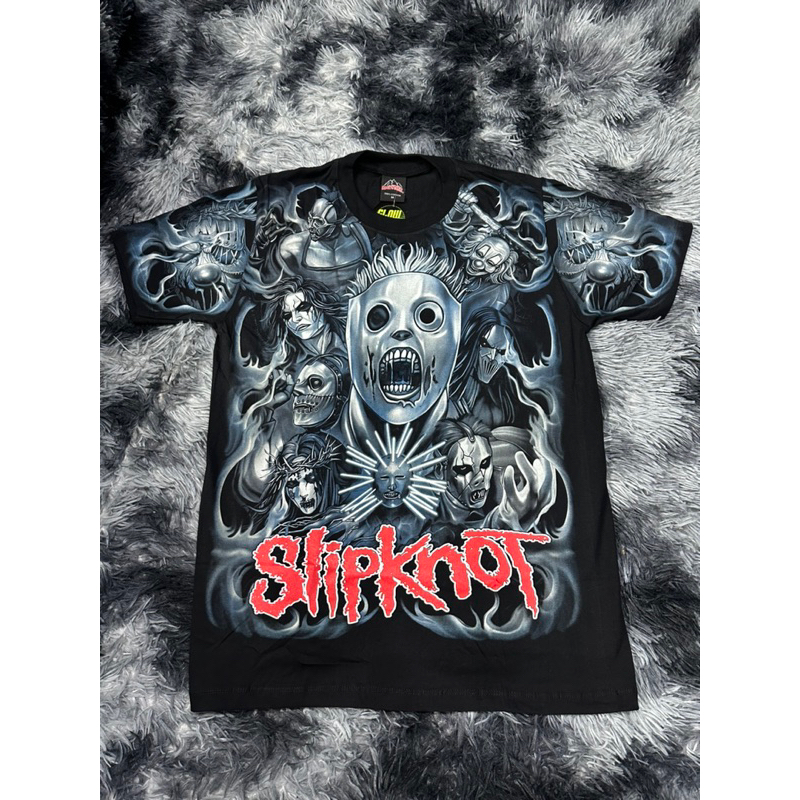 เสื้อยืดOVP Slipknotหน้ากาก เรืองแสงป้ายRockTrees ผ้าคอตตอน 100
