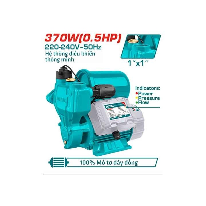 TOTAL ปั้มน้ำอินเวอร์เตอร์ 370w. รุ่น TWP113706