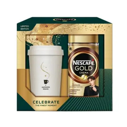 Nescafe Gold Crema Instant Coffee 200g. + แก้ว (Gift Set) เนสกาแฟ โกลด์ เครม่า กาแฟสำเร็จรูปกิ๊ฟเซ็ต