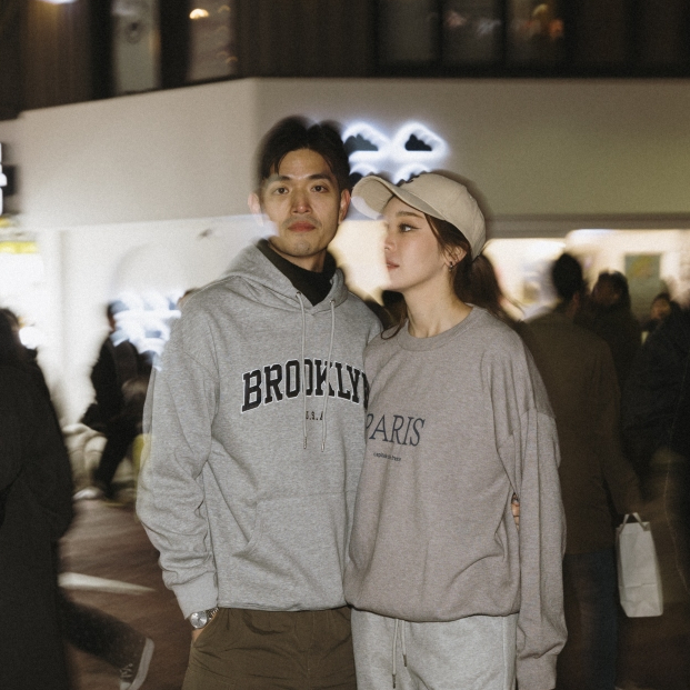 BROOKLYN HOODIES   สเวตเตอร์มีฮู้ด สีเทา /งานดีมากค่ะ unisex ใส่คู่กันได้นะคะ ราคา ถูกที่สุด ดีลบีเคเค แกลเลอรีภาพที่ 3