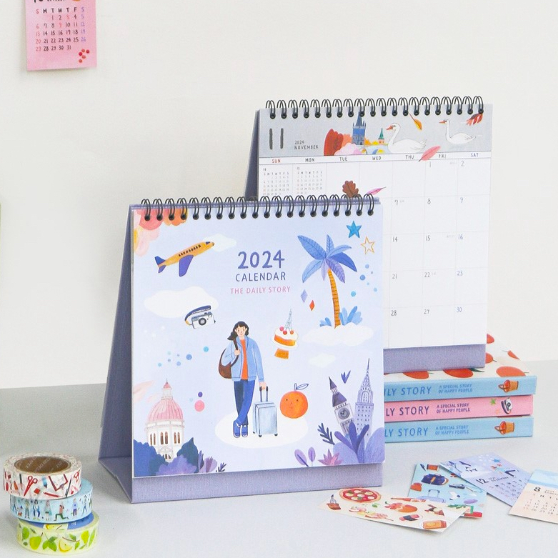 2024 The Daily Story Desk Calendar ปฏิทินตั้งโต๊ะลายสุดน่ารัก 7321 Design